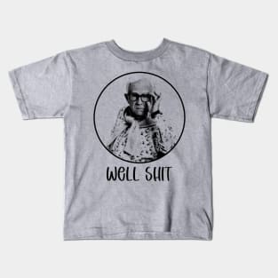 Men Well Shit Pencil Drawing Kids T-Shirt